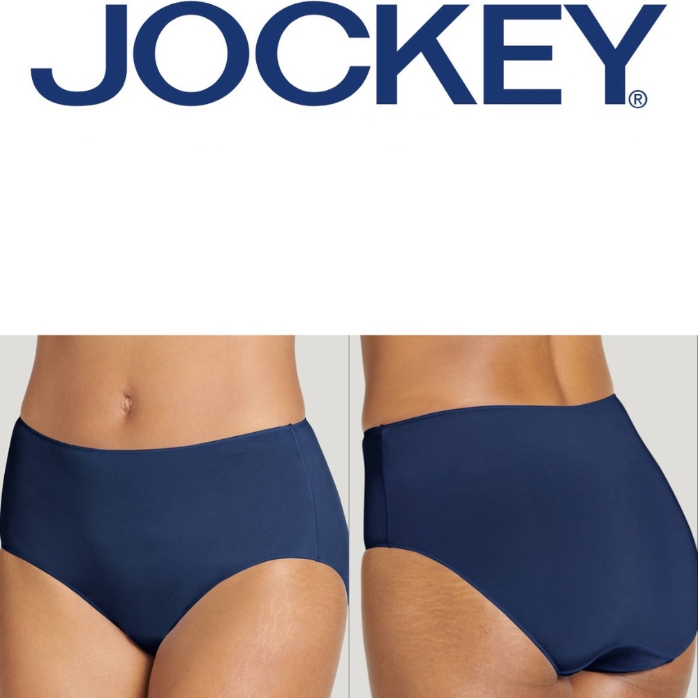 Jockey Seamfree Bikini Blue Nylon Breathable Women's Size Underwear 001370/468
